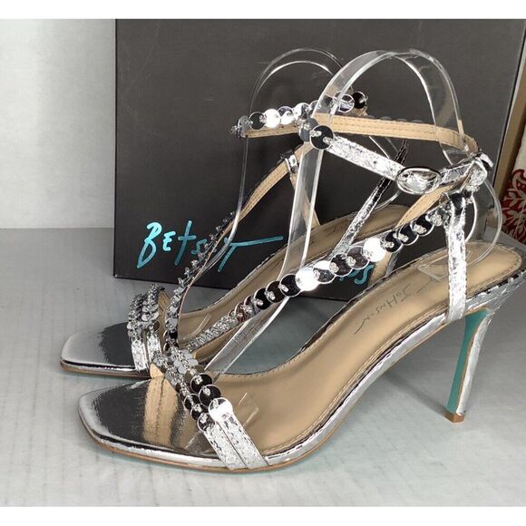 Blue By Betsey Johnson Asher Women's 8.5 silver heels - Picture 5 of 8